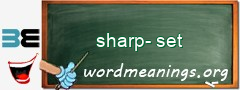 WordMeaning blackboard for sharp-set